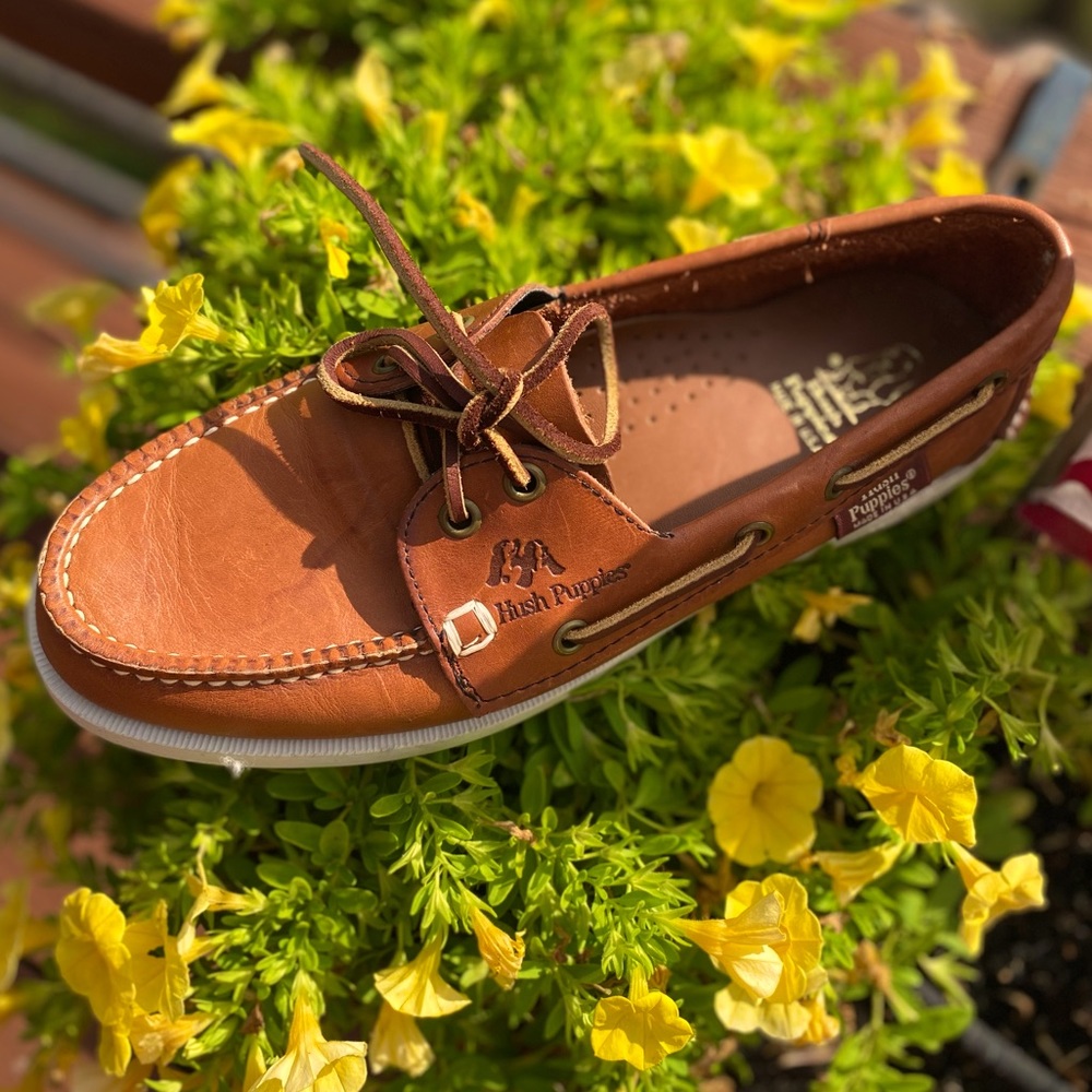 Vintage Nautical 80’s Hush Puppies 🐶 Original Leather Boat 👞 Shoes